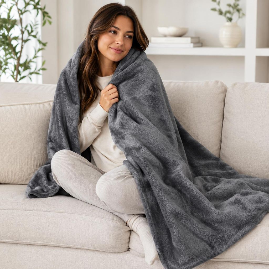 Premium-Kuscheldecke 200x220 cm, weich und flauschig, für