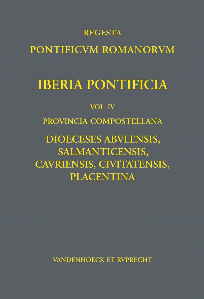 Iberia Pontificia. Vol. IV: Provincia Compostellana
