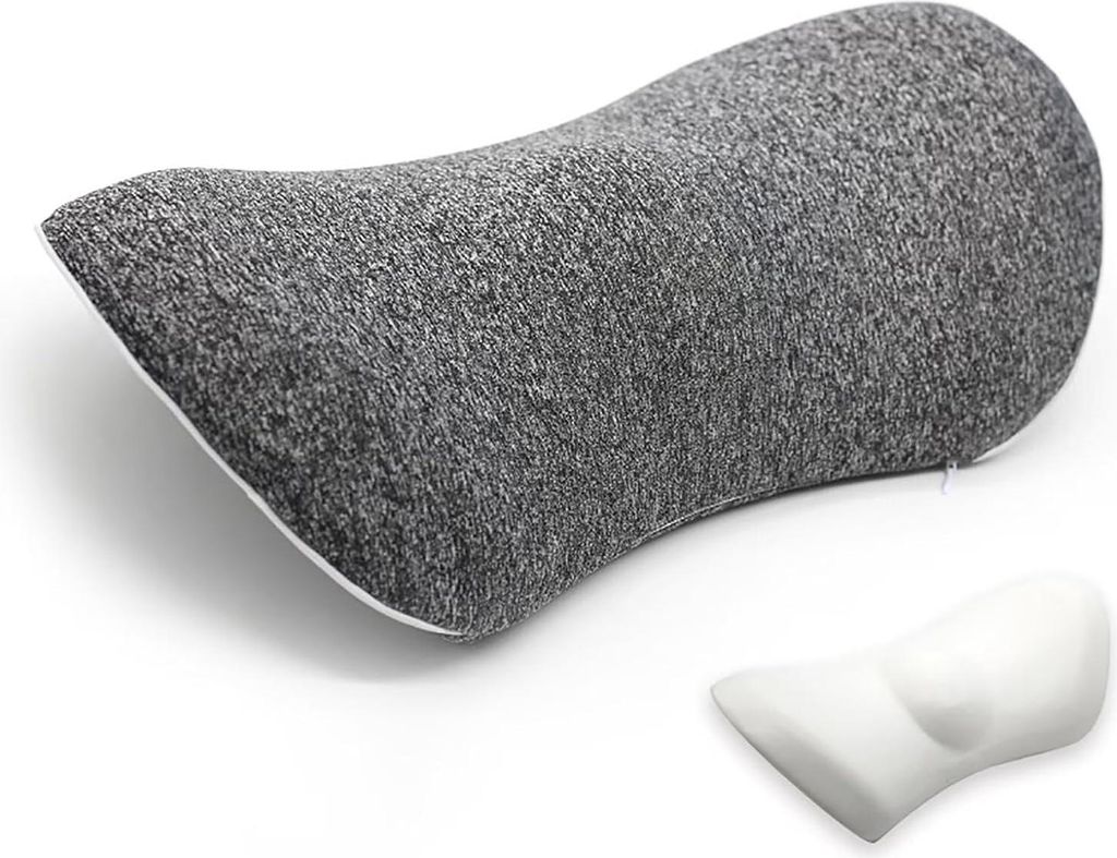 Lumbar Cushion, Ergonomic Back Cushion, Memory Foam Lumbar Cushion Car, Comfort Back Support Cushion for Pressure Relief, Back Cushion for Bed/Chai...