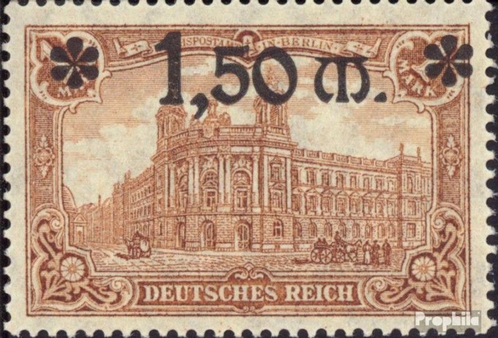Briefmarken Deutsches Reich 1920 Mi 117 postfrisch Markwerte mit Aufdruck der neuen Werte