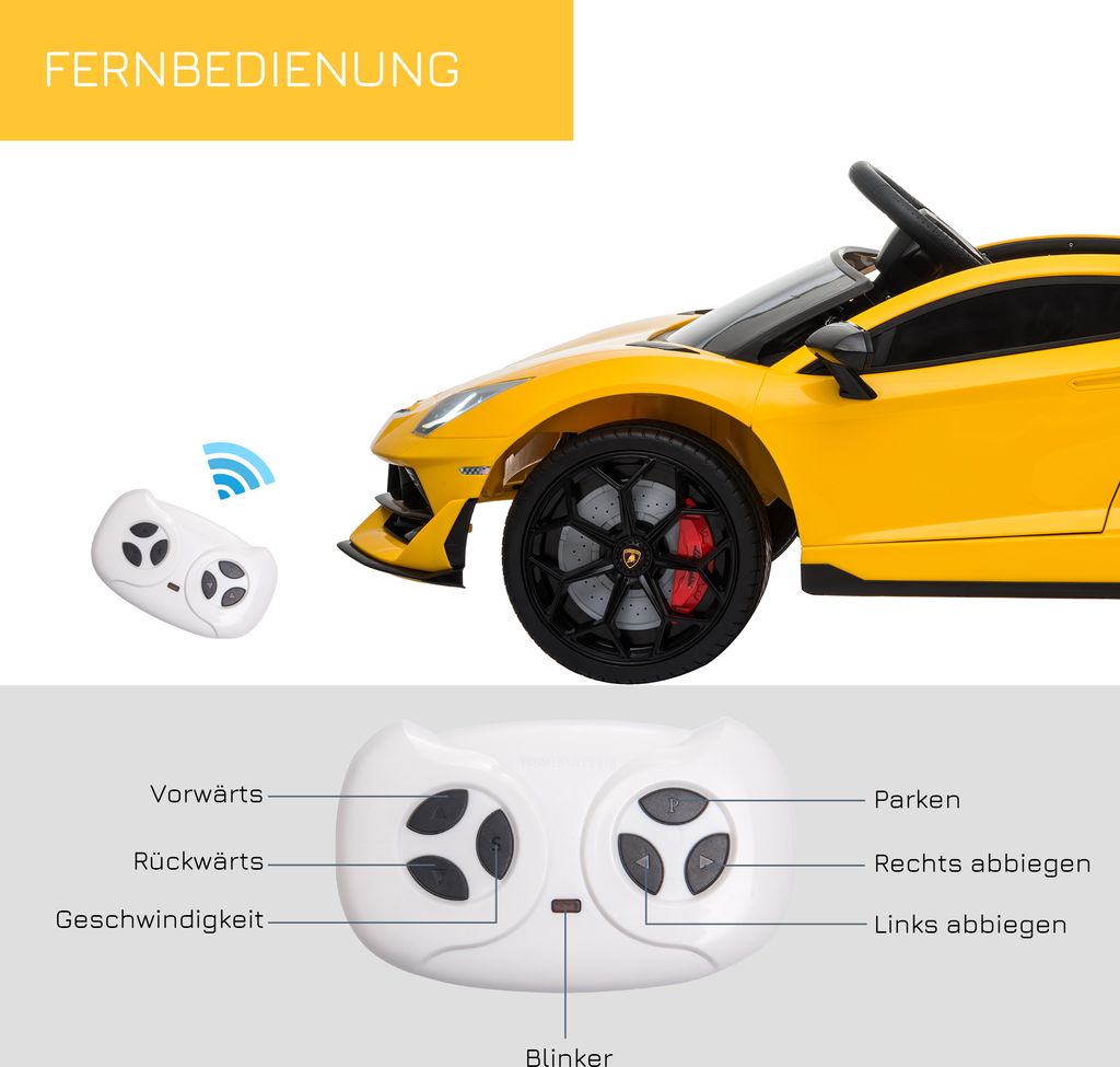 HOMCOM Elektrické auto pro děti 12V Lamborghini SVJ v Obrázek produktu 7