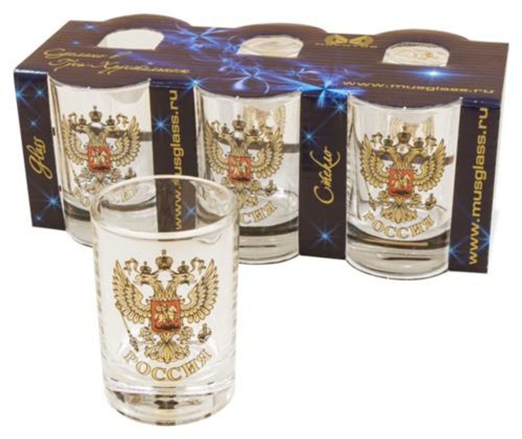 Gläser-Set "Russland", 6 Gläser, je 50 ml Vodkagläser Produktbild 