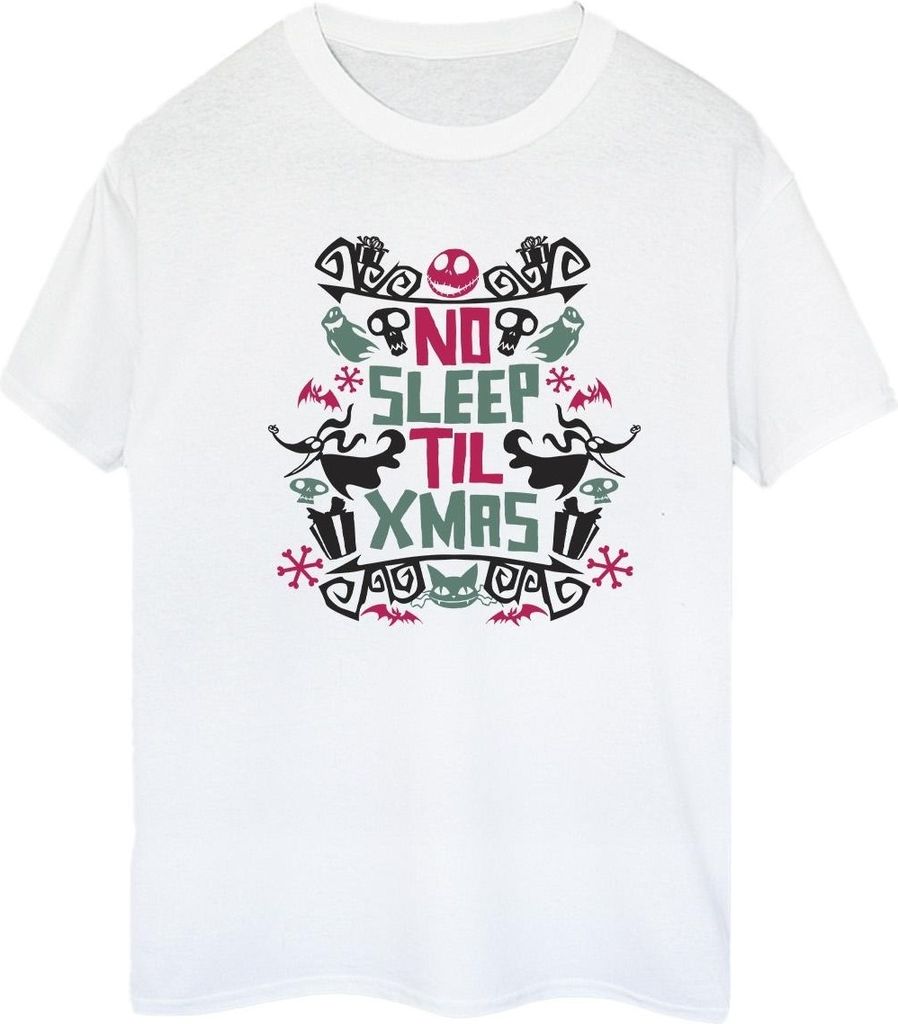 Disney - "The Nightmare Before Christmas No Sleep Til Xmas" T-Shirt für Damen BI41713 (M) (Weiß)