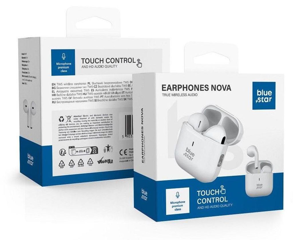 BLUE STAR bezdrátová / bluetooth stereo sluchátka TWS Nova Obrázek produktu 