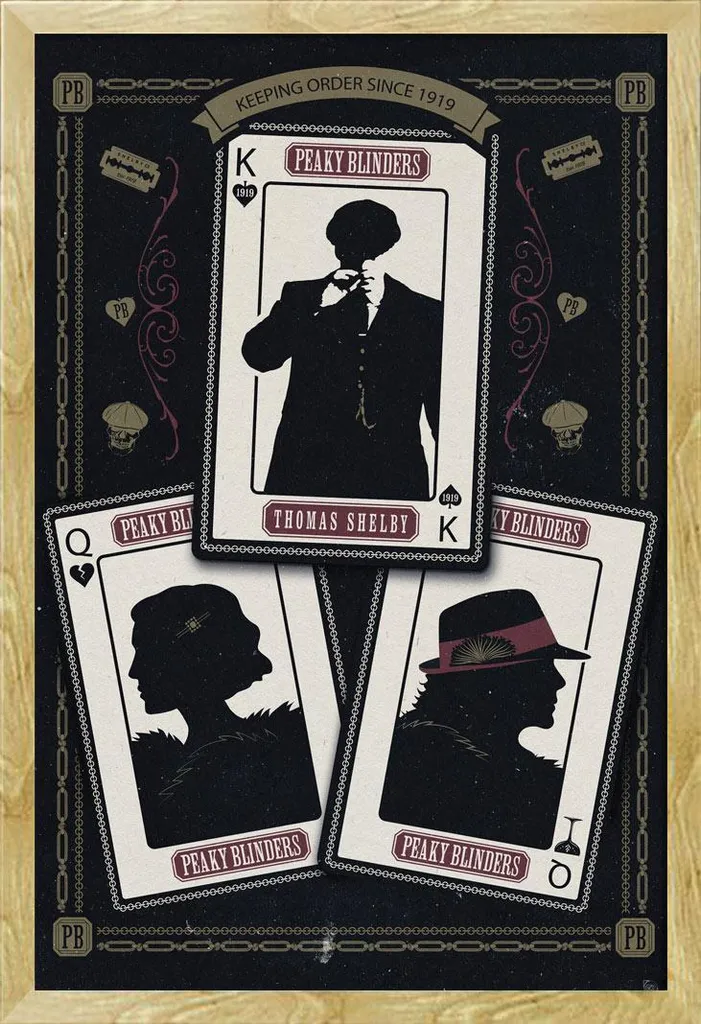 Poster Peaky Blinders 61x91,5 cm con Cornice Shinsuke Faggio e Acrilico
