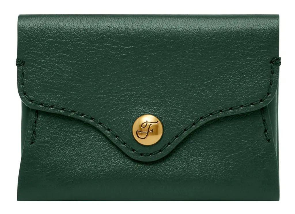 Porta Carte di Credito Fossil Heritage Pine Green - Slim Wallet Donna