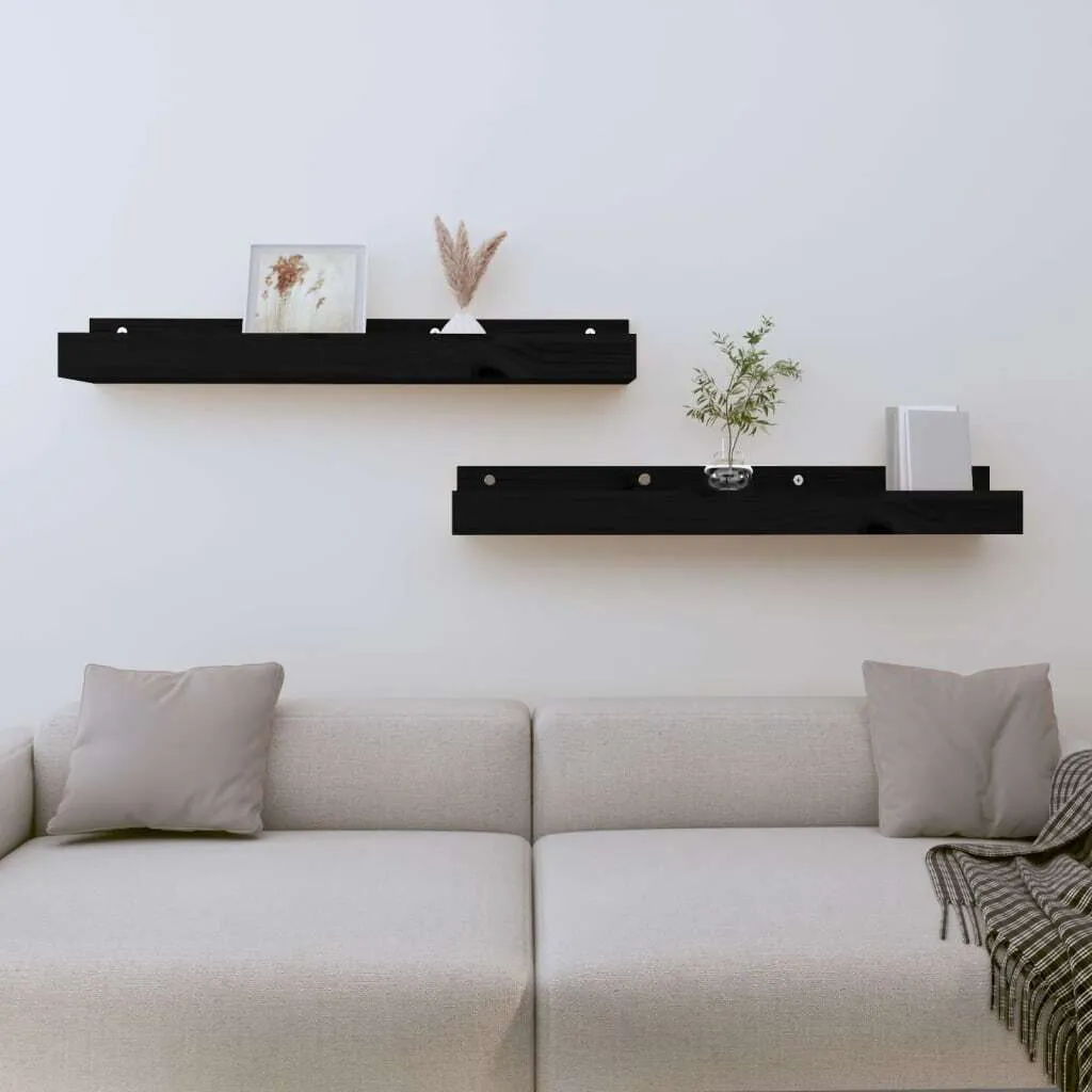 Mensole 80cm Legno Pino Nero Maison Exclusive | Arredo Casa Robusto