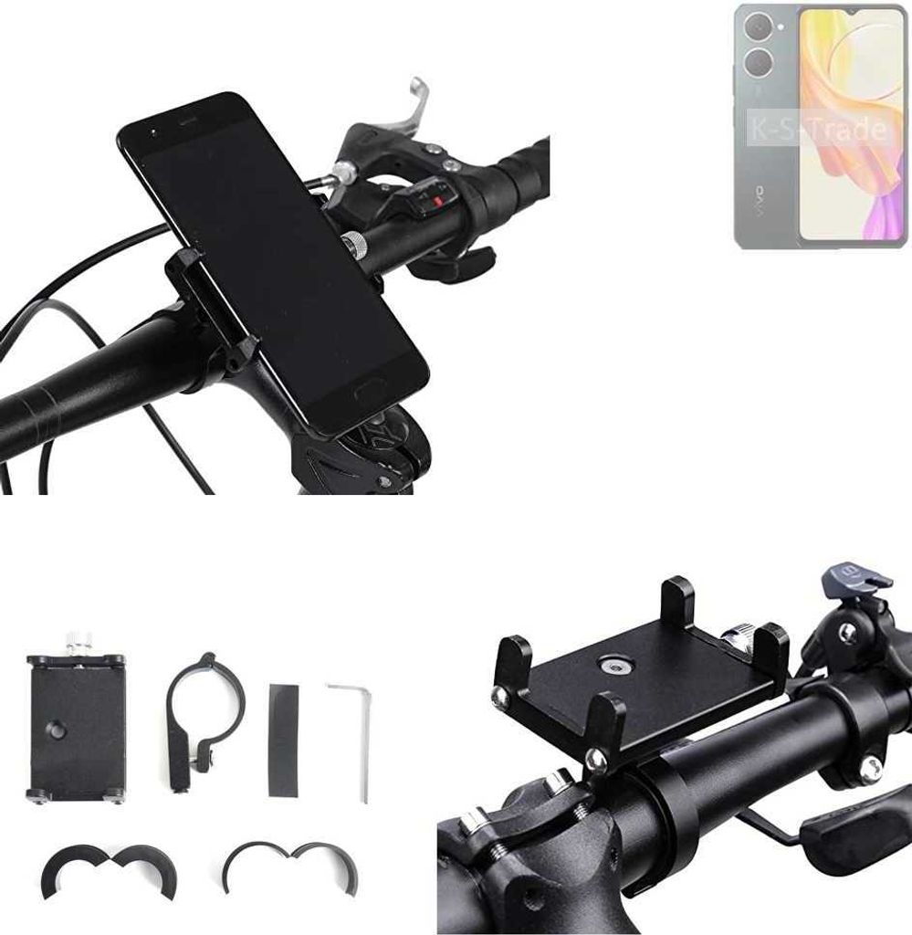 K-S-Trade Handyhalterung für das Fahrrad kompatibel mit Vivo Y18e Halter Lenkstange Fahrradhalterung Motorrad Bike Mount Befestigung Smartphone Handy