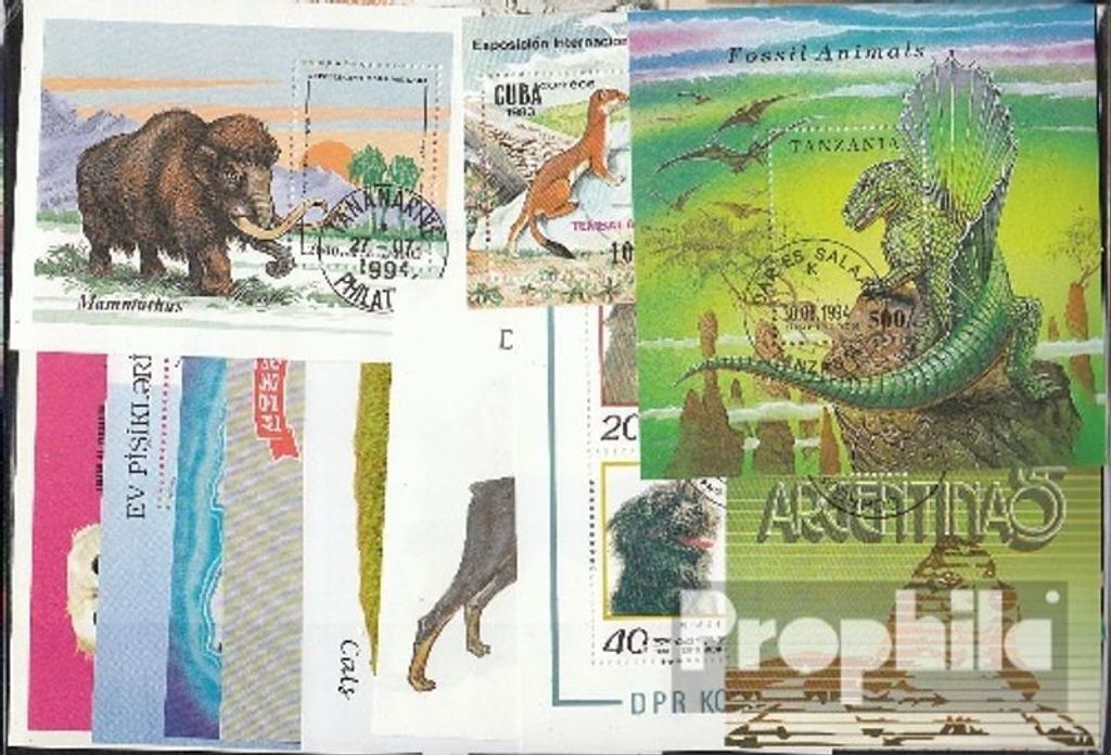 Briefmarken Motive 25 verschiedene Säugetiere Blöcke