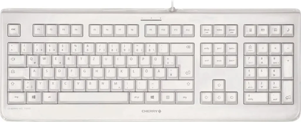 Clavier Cherry KC 1068 IP68 Robuste Blanc et Gris Layout CH USB