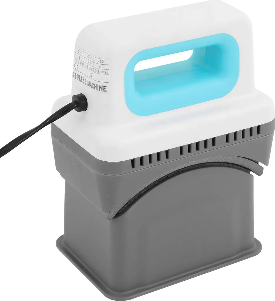 Presse pour casquettes avec plaque antiadhésive 14x8 cm et support 220V