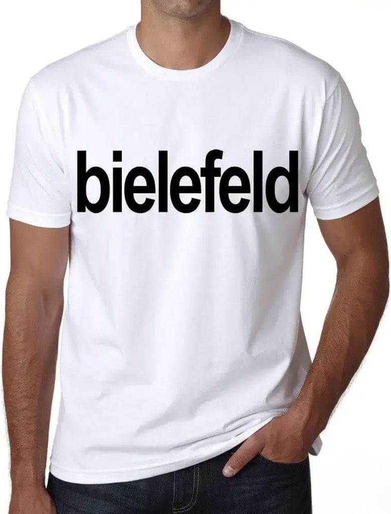 Herren Grafik T-Shirt Bielefeld Öko-Verantwortlich Vintage Jahrgang Kurzarm Lustige Druck Geburtstag Geschenk Mann