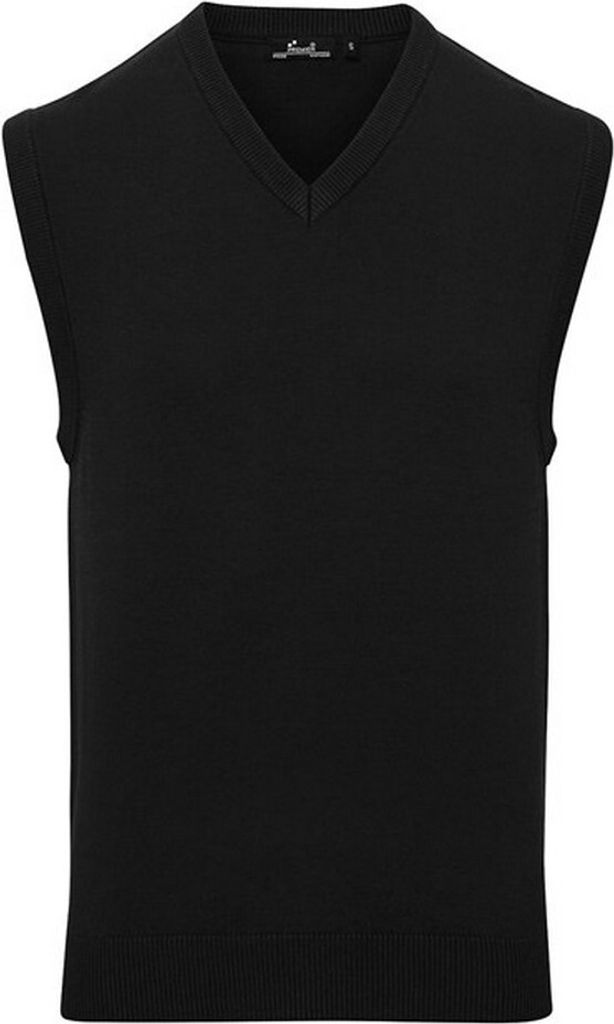 Premier - Pullover-Weste für Herren Ärmellos RW9411 (XXL) (Schwarz)