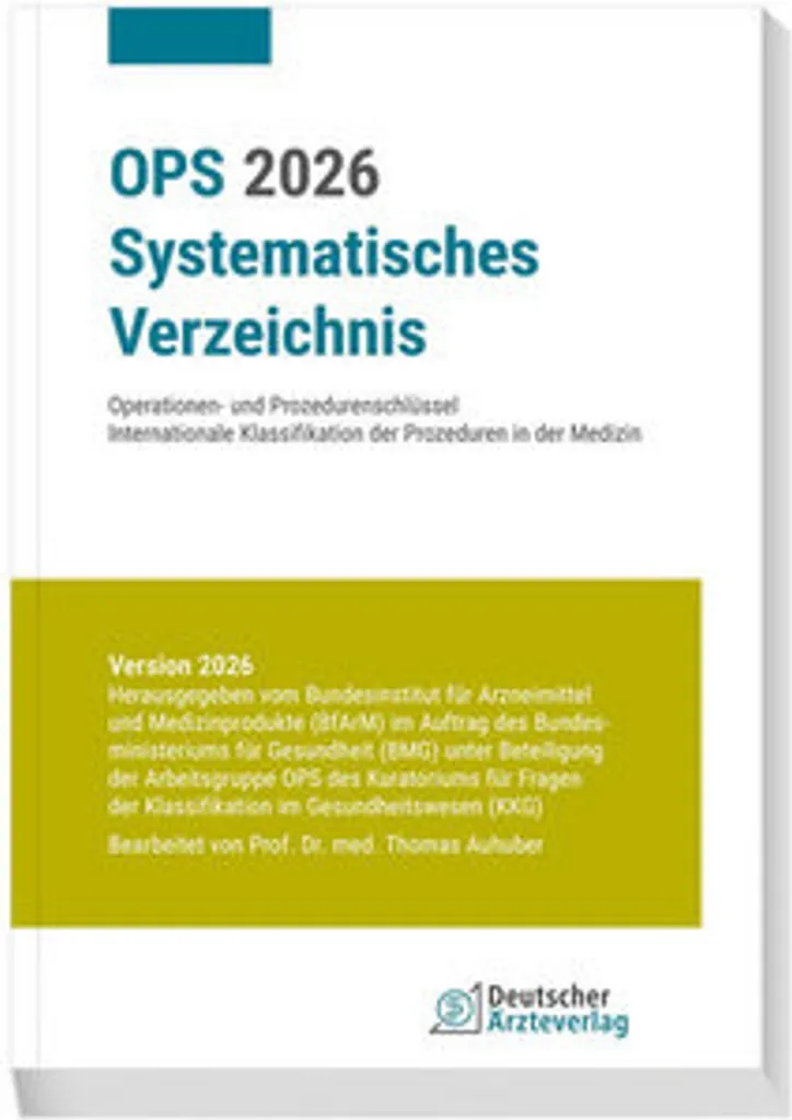 Répertoire OPS 2026 Systematisches Verzeichnis officiel BfArM