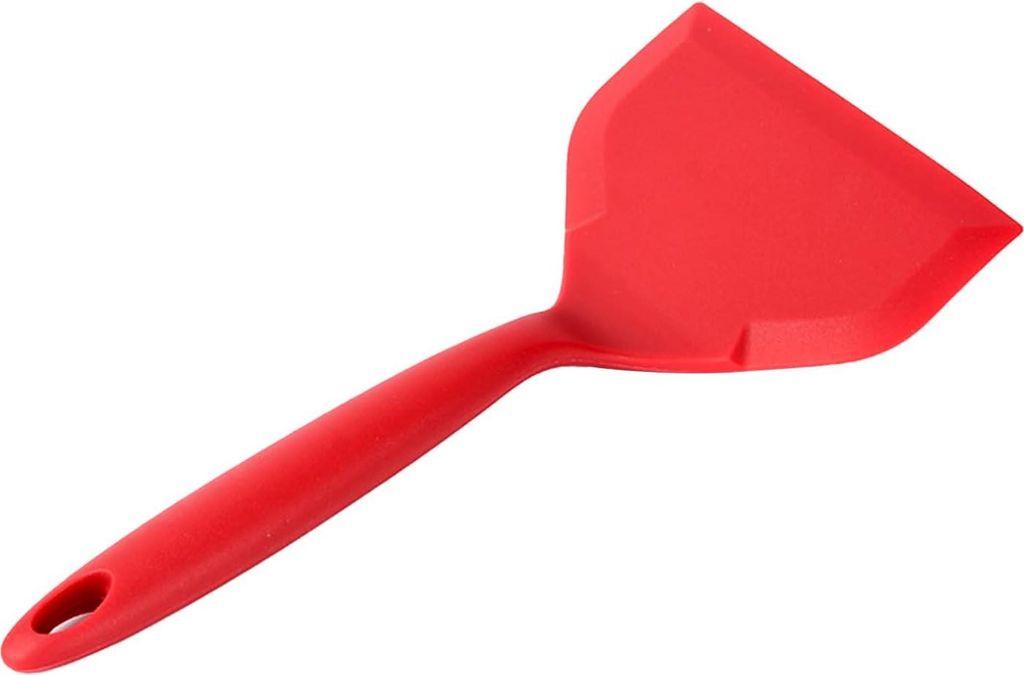 Teigspachtel - Rote Teigspachtel - Pizzaspachtel - Teigschaber - Flexibler Schaber für Pizzateig - Antihaftspachtel - Silikon - Spülmaschinenfest...