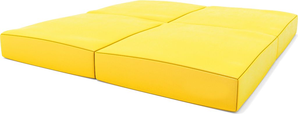 idealfit klappbare Turnmatte 4-teilig Gelb 100x100x10cm, Produktbild 
