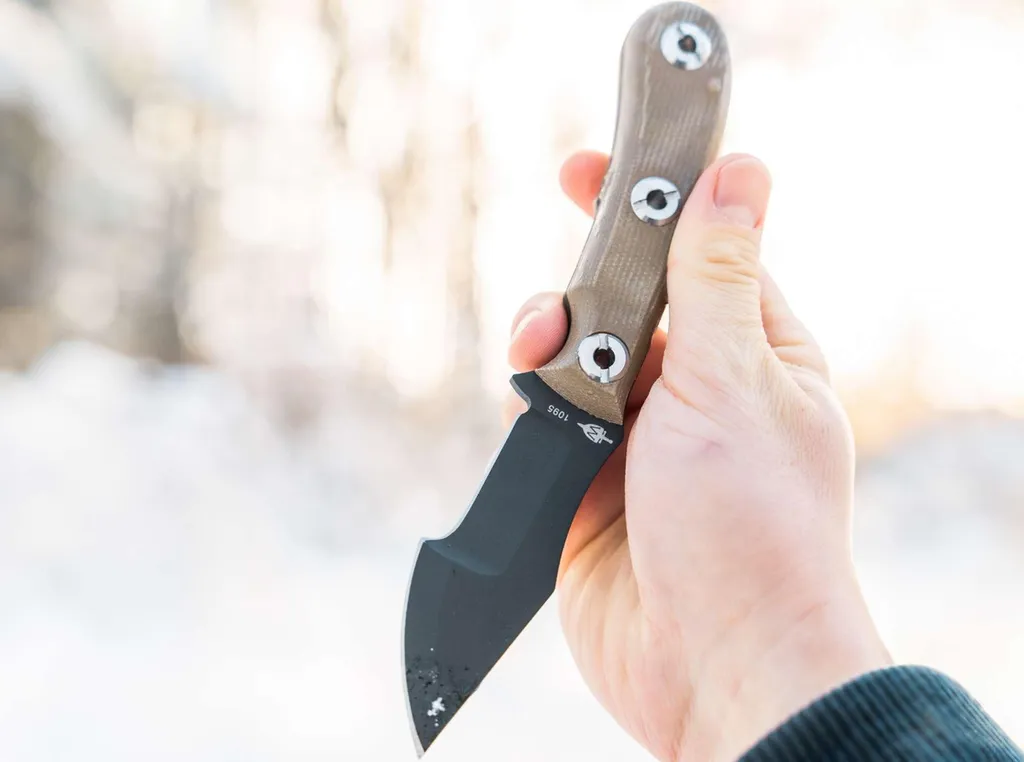 Böker Plus Micro Tracker 2.0 Couteau de Survie Fixe en Acier Carbone 1095 - 4