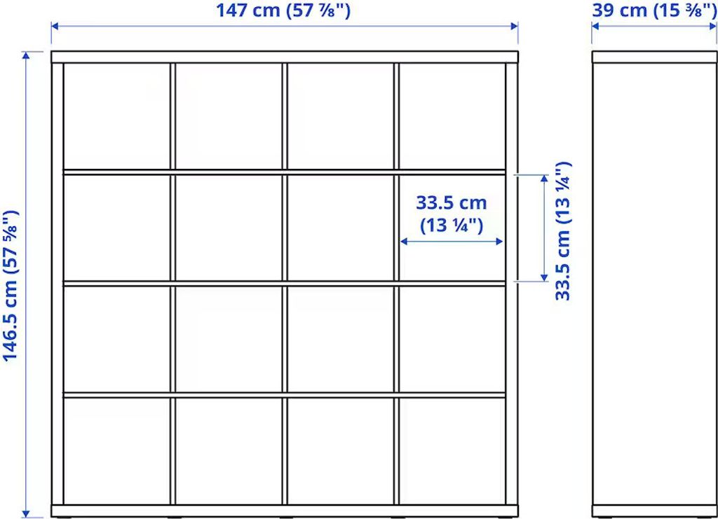 IKEA Kallax Weiß Regal 147x147 Produktbild 9