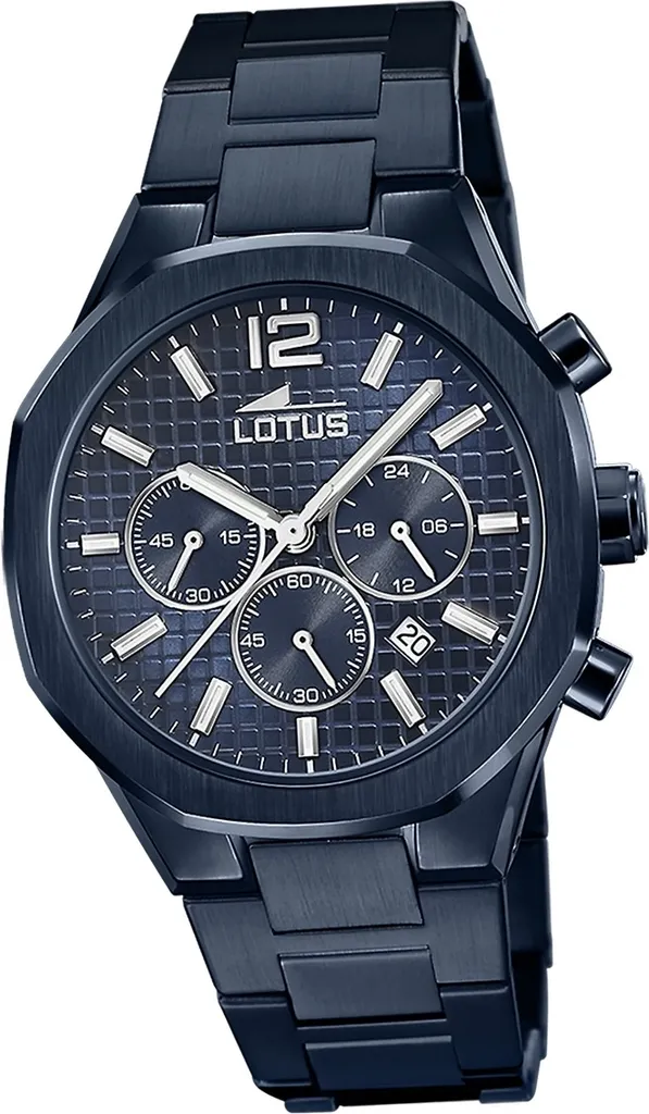 Montre Lotus homme D2UL18848/1 bleu acier étanche et verre minéral durci