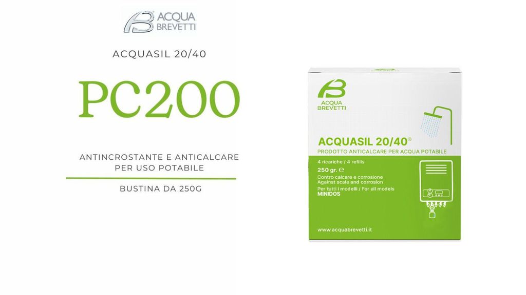Acqua Brevetti Acquasil 20/40, confezione da 4 bustine usa Immagine del prodotto 