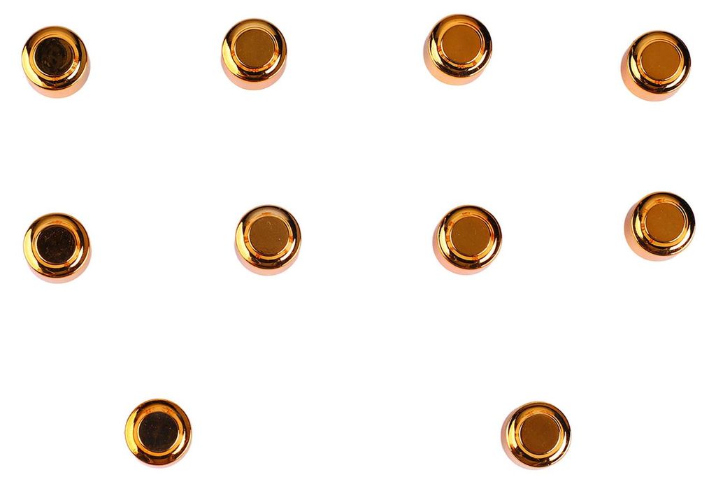 10 Stück Goldfarbene runde Retro-Kippschalterknöpfe aus Kunststoff für E-Gitarren-Tonabnehmerschalter (3- und 5-Wege-Schalter)