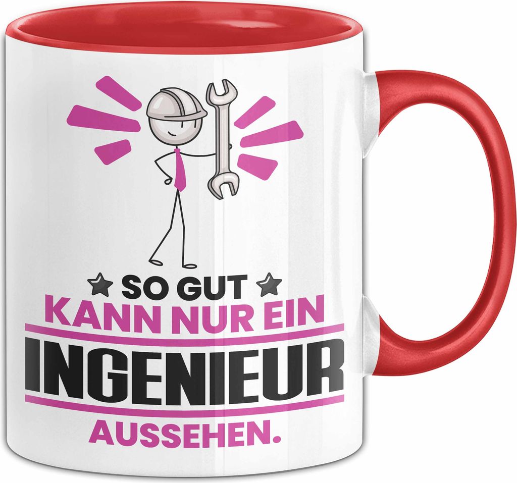 Ingenieur Geschenk Tasse So Gut Kann Nur Ein Ingenieur Aussehen Geschenkidee Kaffee-Becher (Rot)