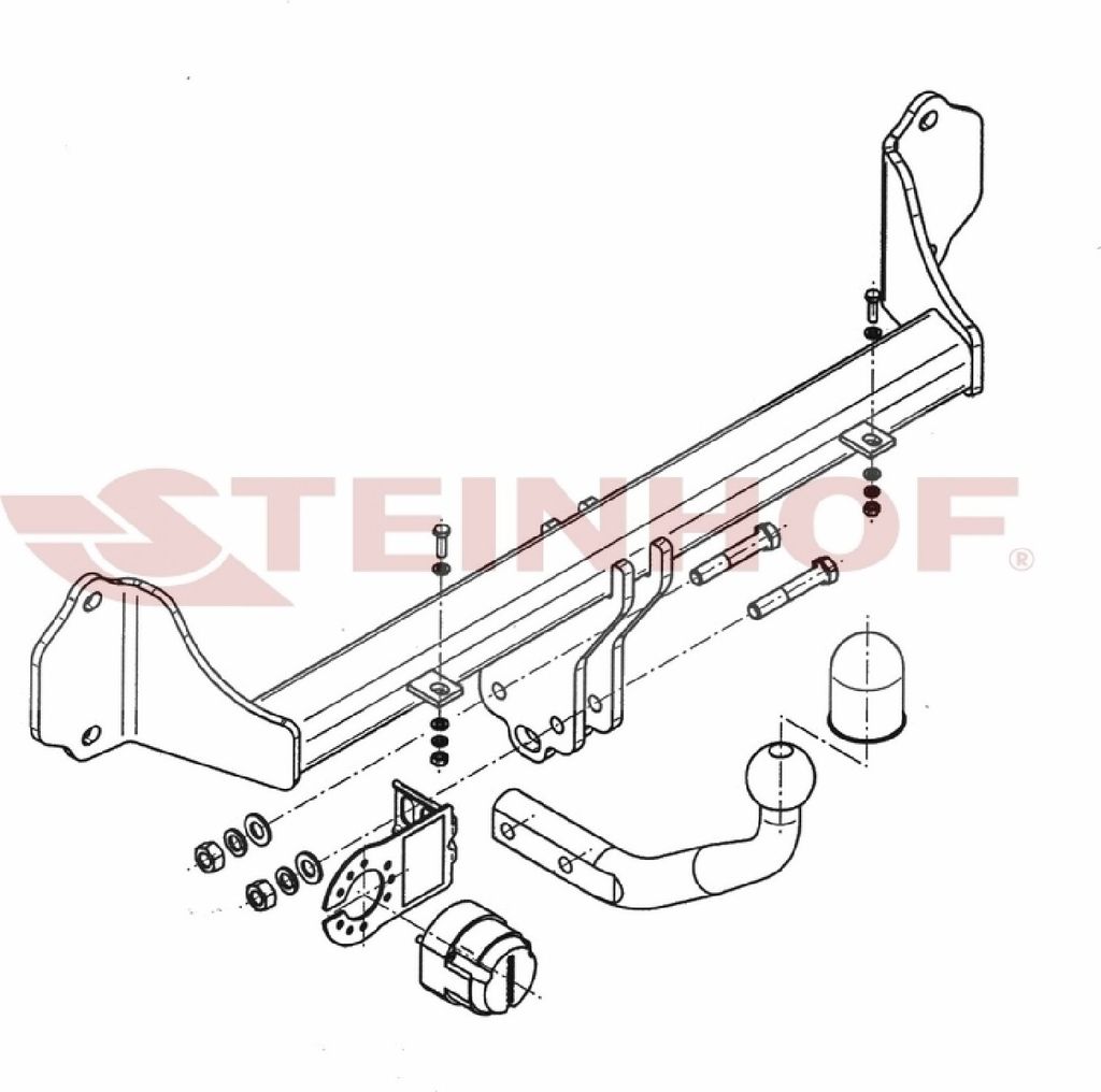 Z546010 Anhängerkupplung passend für BMW 3 Seria 2012-02/2014 starr