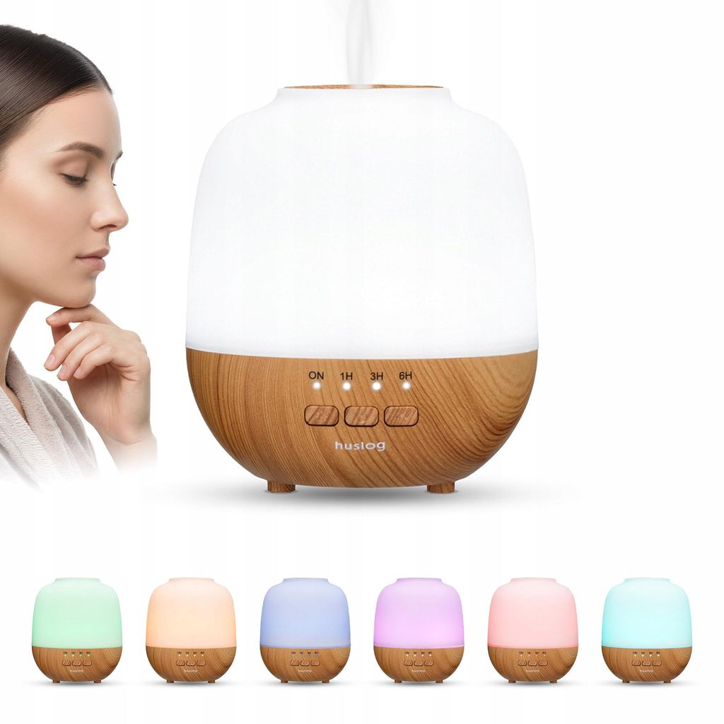 Huslog Aroma-Diffuser 120 ml mit RGB-Beleuchtung, weiß, Produktbild 
