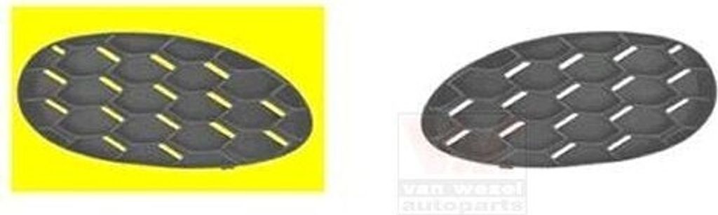 VAN WEZEL Lüftungsgitter Grill Stoßfänger für TOYOTA AYGO (WNB1, KGB1) ohne Loch/Löcher für Nebellampen