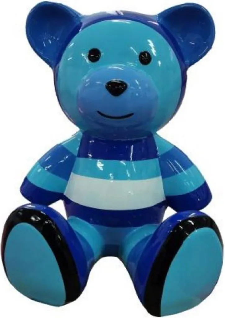 Ours Teddy Design Multicolore 37cm - Accessoire de Luxe en Résine