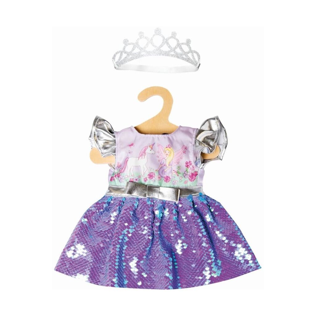 Pu-Kleid Fee und Einhorn, Gr. 35-45cm