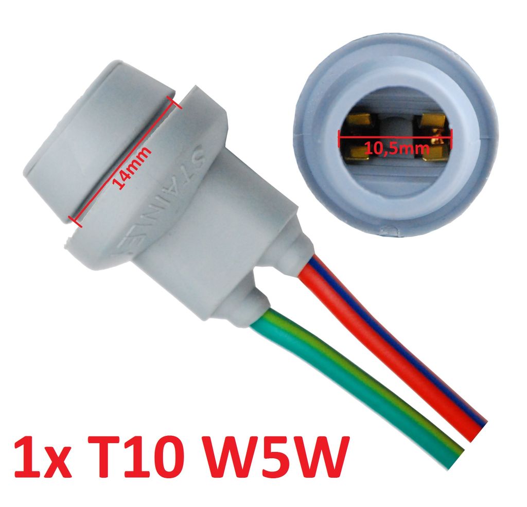 Lampenfassung Lampenstecker T10 W5W Fassung Lampenträger Reparatur Auto Kfz