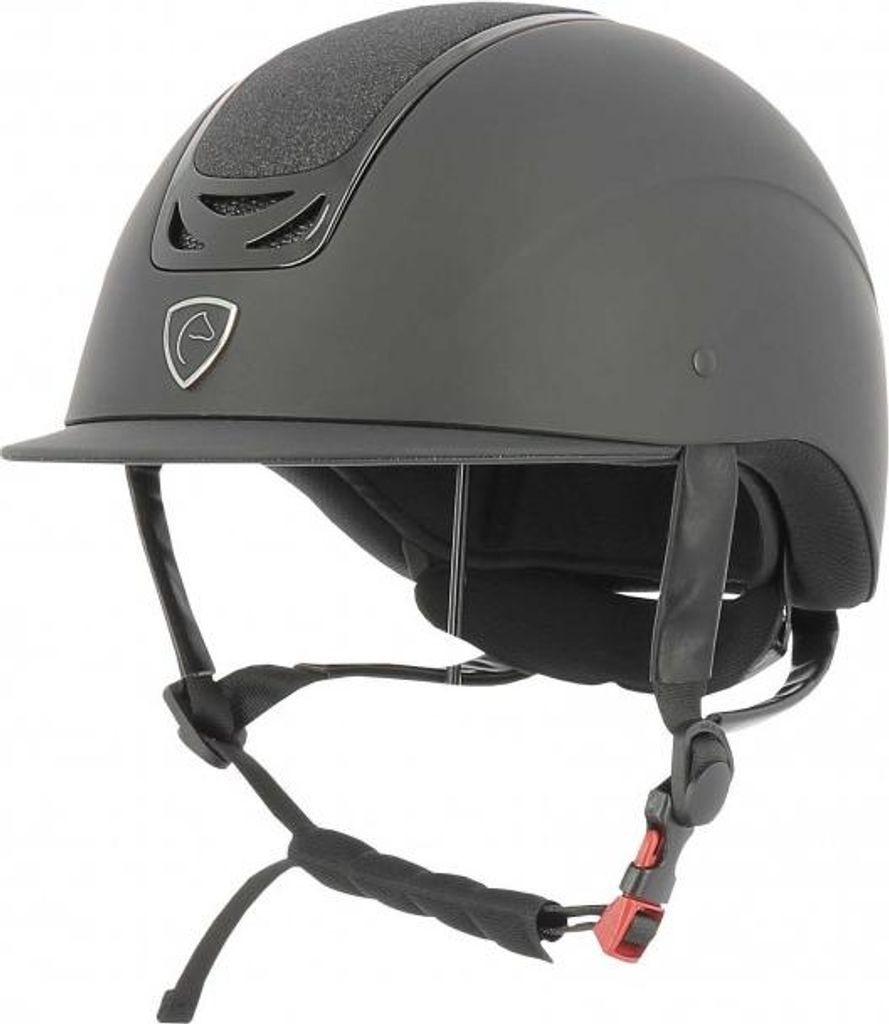 Ekkia EQUITHÈME Reithelm Pepit für Kinder schwarz mit Glitzer, Größe:49-51