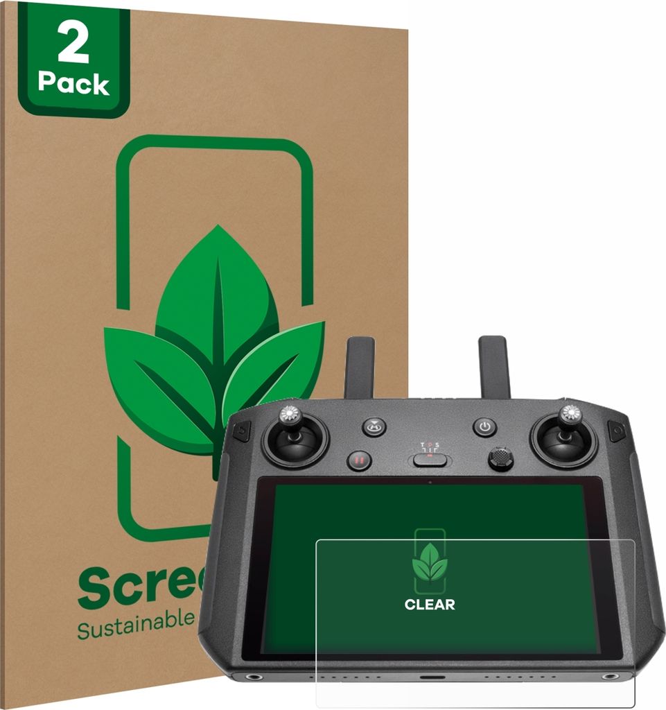 2x ScreenLeaf Schutzfolie für DJI Smart Controller nachhaltiger Displayschutz Display Schutz Folie Klar Transparent