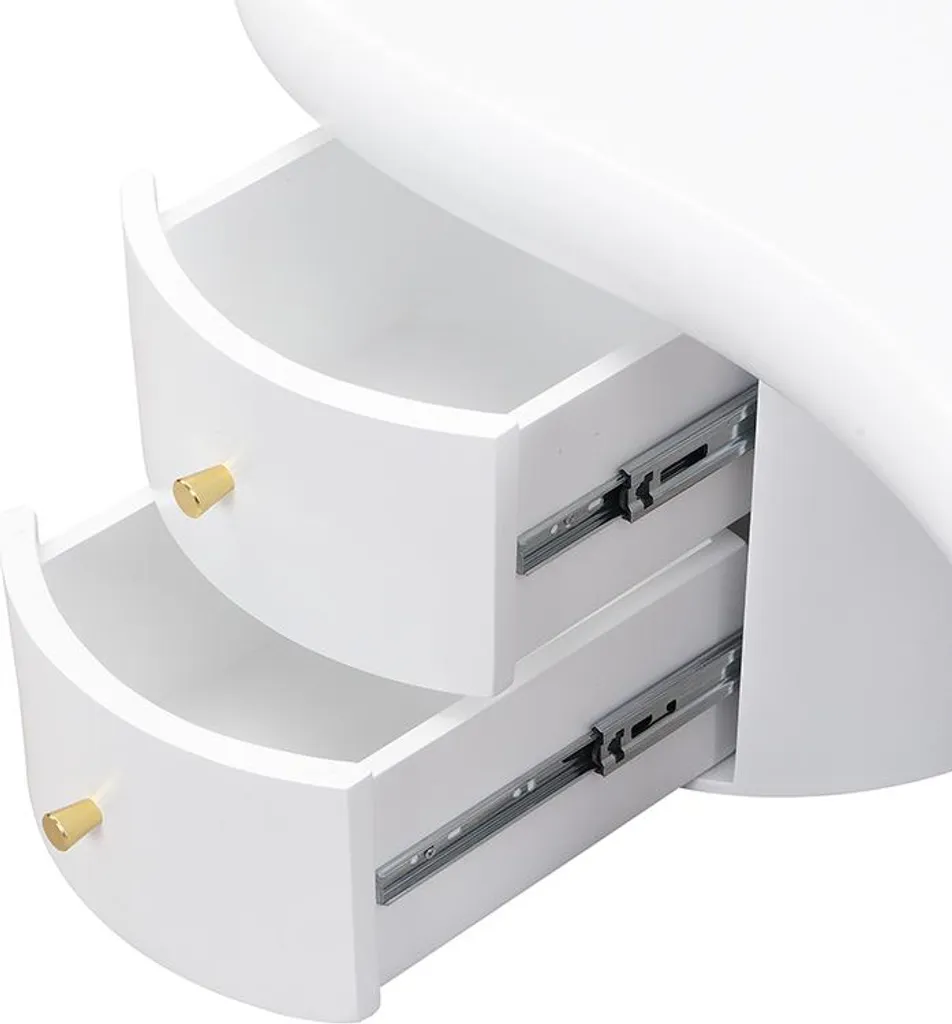 Table Basse de Salon Moderne Blanche - Table de Rangement en MDF de 97 cm - 8