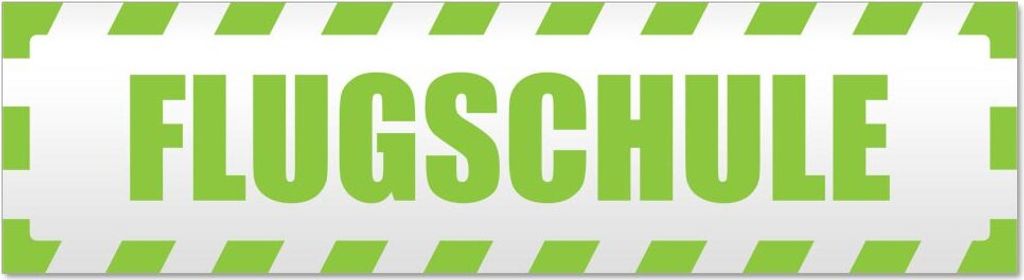 Flugschule gestreift Magnetschild Schild magnetisch
