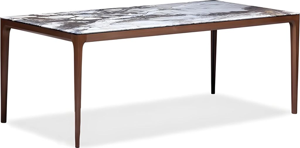 Eleganter Esstisch aus Holz in warmem Braun für modernes Esszimmer