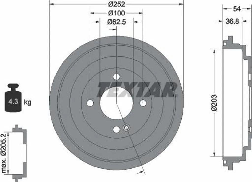 Tambour de frein pour rénovation freinage arrière Kia Rio et Hyundai i20