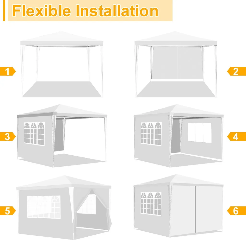 OFFERTA Gazebo 3x3 Izrielar Bianco Pieghevole | Tutto Incluso + Borsa - 6