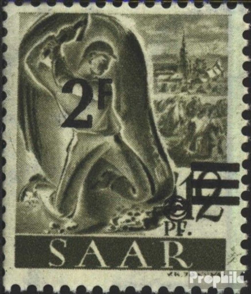 Briefmarken Saarland 1947 Mi 229X I, fallendes Wasserzeichen, Urdruckmarke postfrisch Berufe und Ansichten