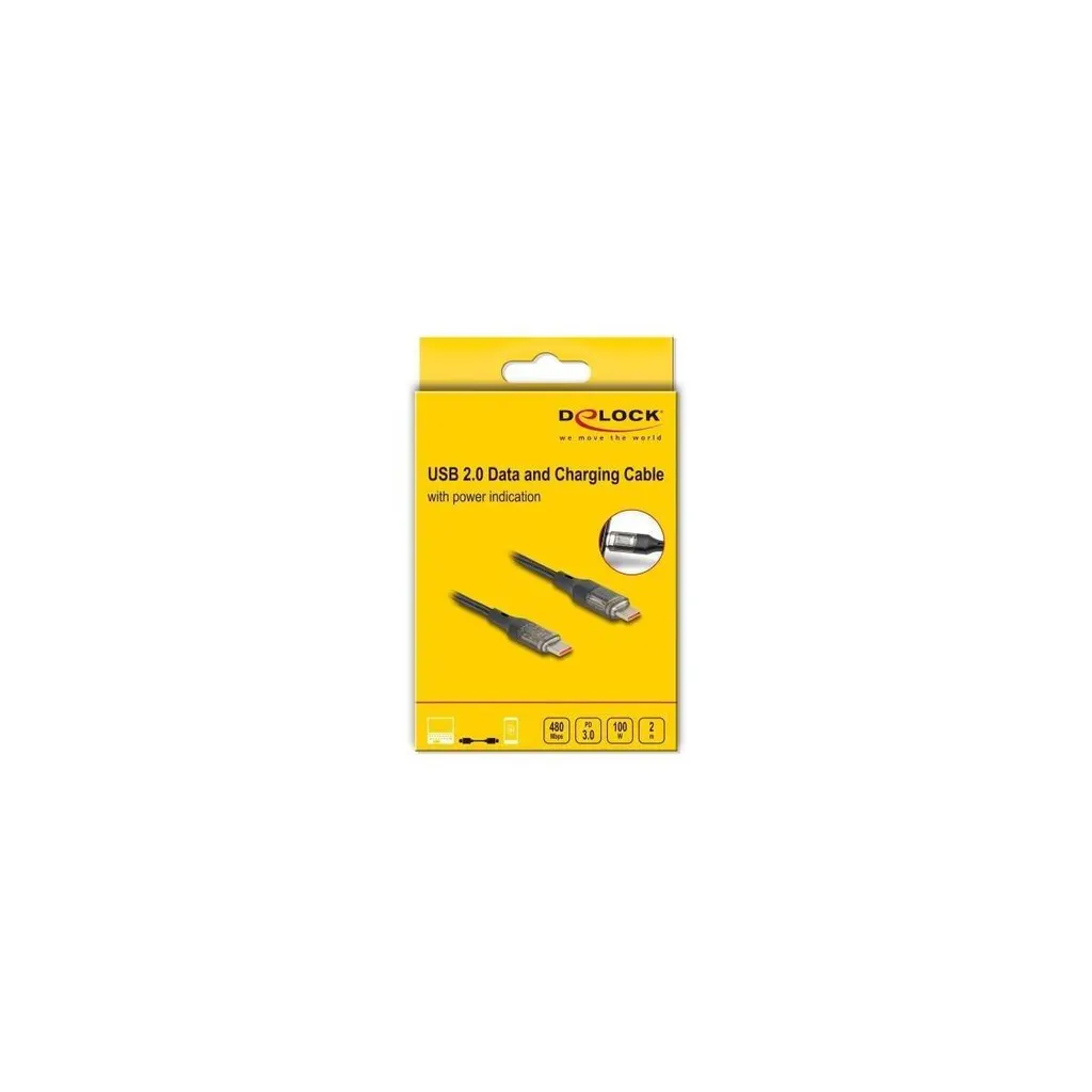 Câble USB 2.0 Type-C Delock 85409 de charge rapide PD 3.0 100W 1m