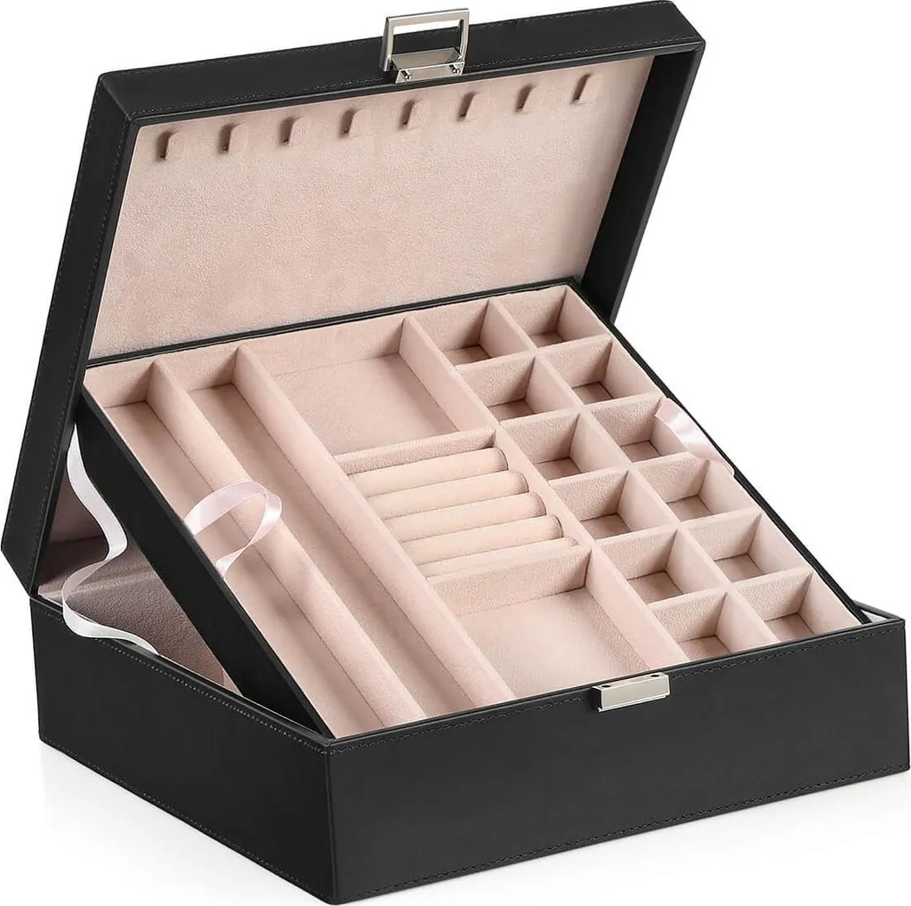 Coffret bijoux discret noir : la solution anti-nœuds et anti-poussière