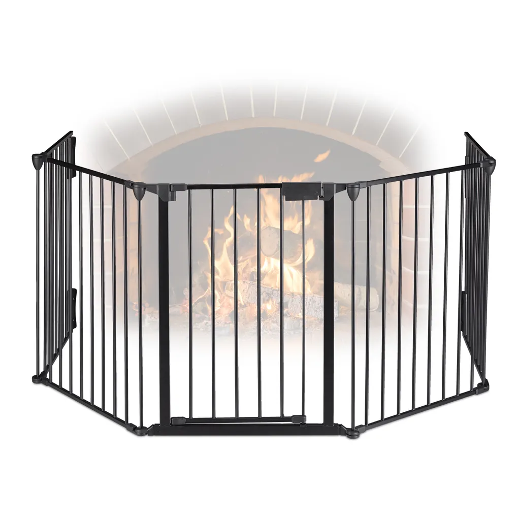 Barriera Camino Relaxdays 5 Moduli: Protezione Minimalista Nera