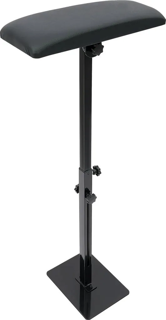 Repose-bras tatouage trépied en aluminium réglable de 56 à 88 cm Noir
