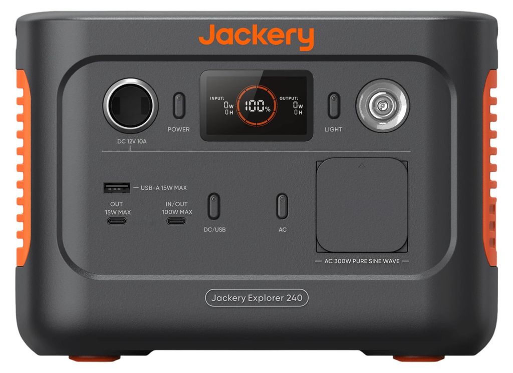 Jackery Explorer 240 v2, AC, zonne-energie, 256 Wh, 300 W, Productafbeelding 