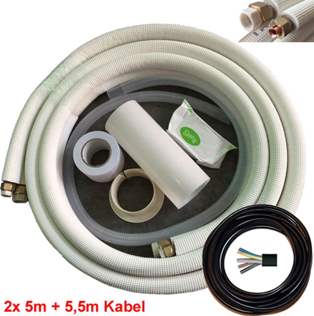 24er 2x5m isolierte Kupferleitungen 3/8" + 5/8" Zoll Produktbild 