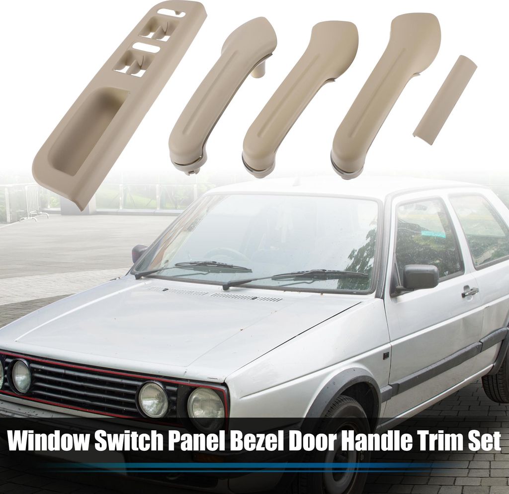 1 Set Innen Links Rechts Fenster Schalter Panel Lünette Tür Griff Trim Set für VW Jetta MK4 1999-2004 1J0867171A 1J4867179A 1J0867172A Beige