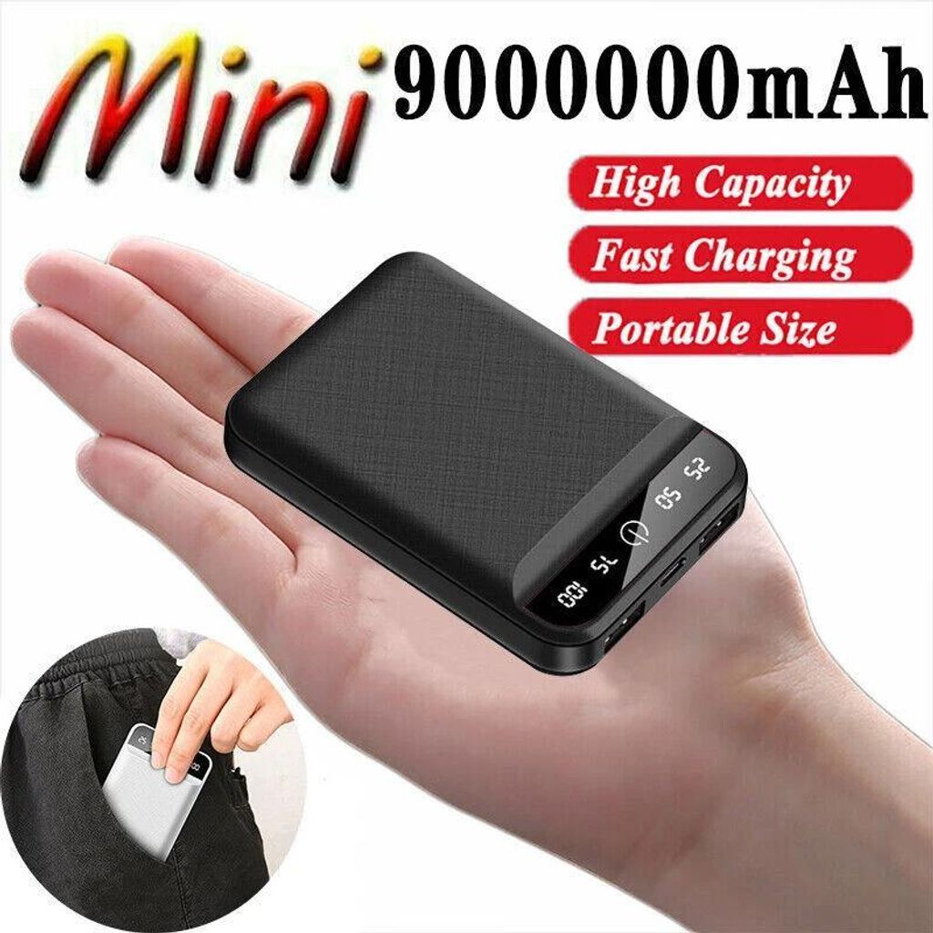 9000000mAh Powerbank Externer Batterie Ladegerät ZusatzAkku Produktbild 