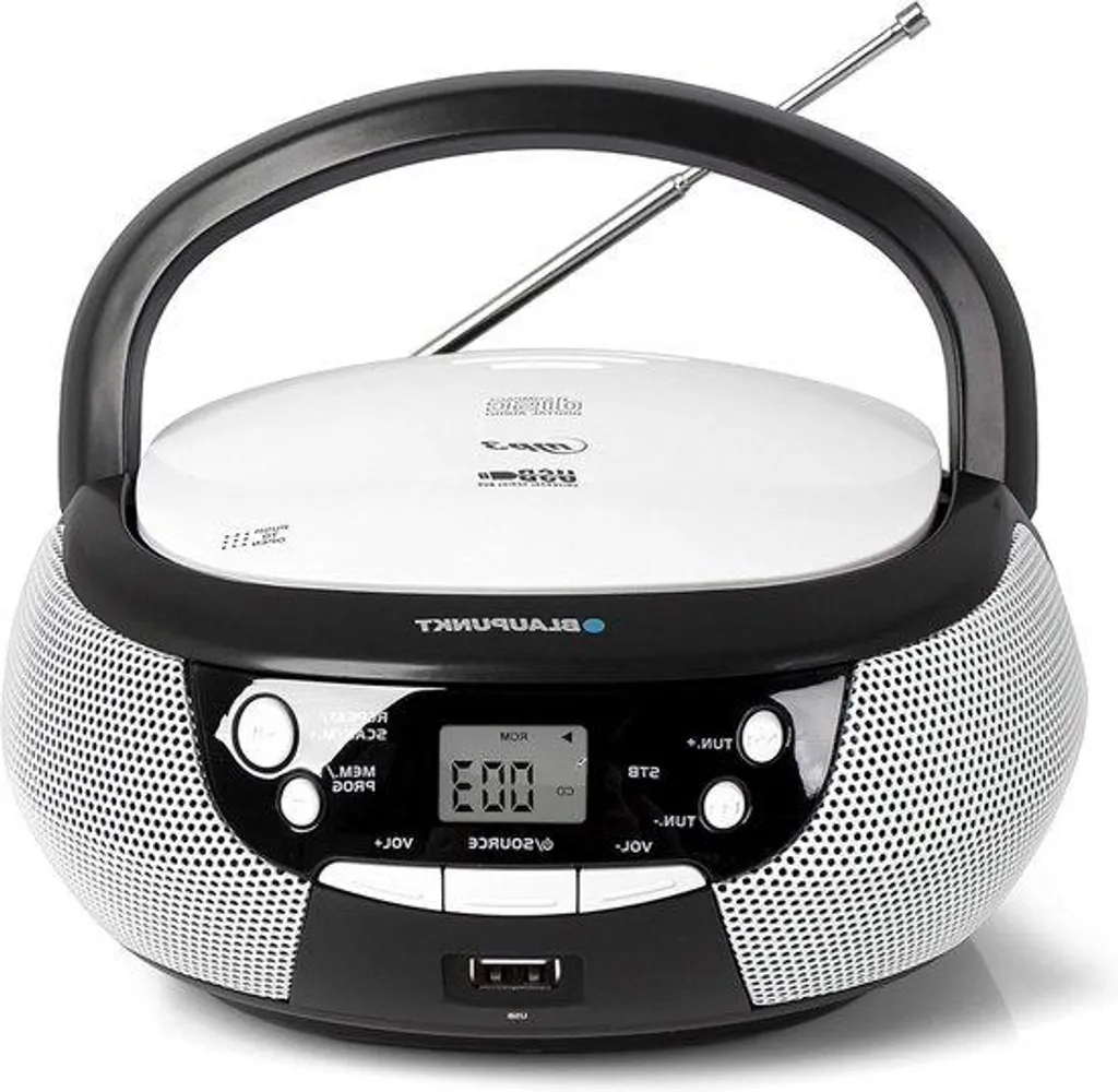 Lecteur CD Enfant avec Port USB et Radio FM Puissant 26W - Coloris Noir