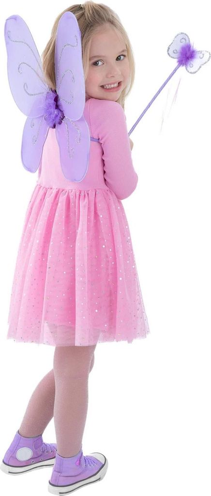 Smiffys - Mädchen Schmetterling - Kostümzubehör Set SM1403 (Einheitsgröße) (Violett)